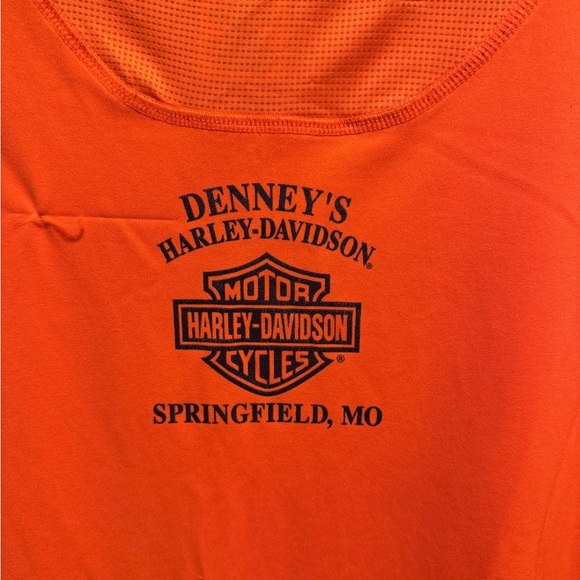 Harley Davidson Men’s Orange Sleeveless Muscle Shirt Dri-Fit Sz 3XL - Picture 5 of 8